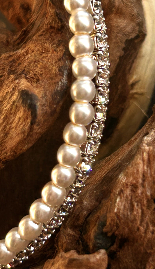 Pearl Pavé Twin Cuff