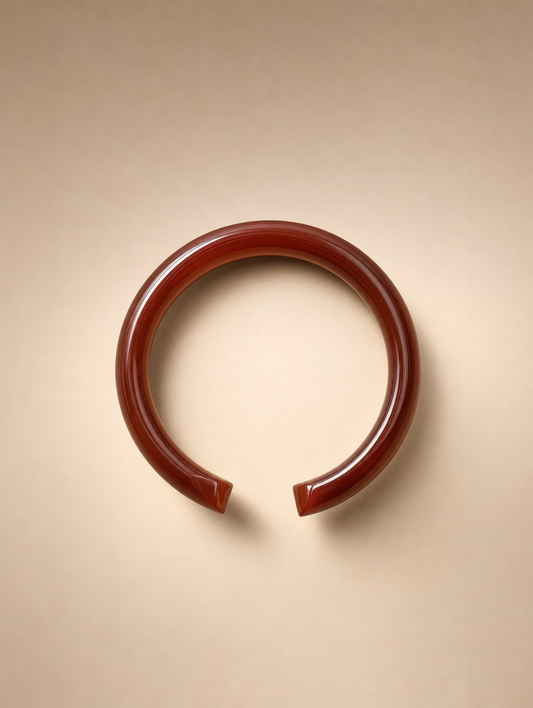 Crimson Agate Cuff