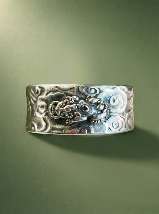 Heart Sutra Pixiu Ring